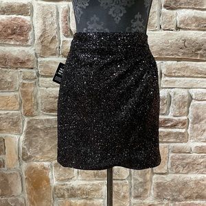 Express- Black Sequin Skirt, Size M